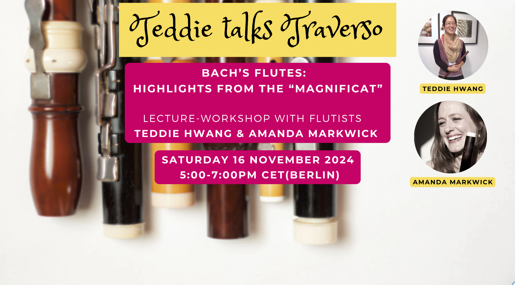 Teddie Talks Traverso - "Bach's Flutes: Highlights from the Magnificat"