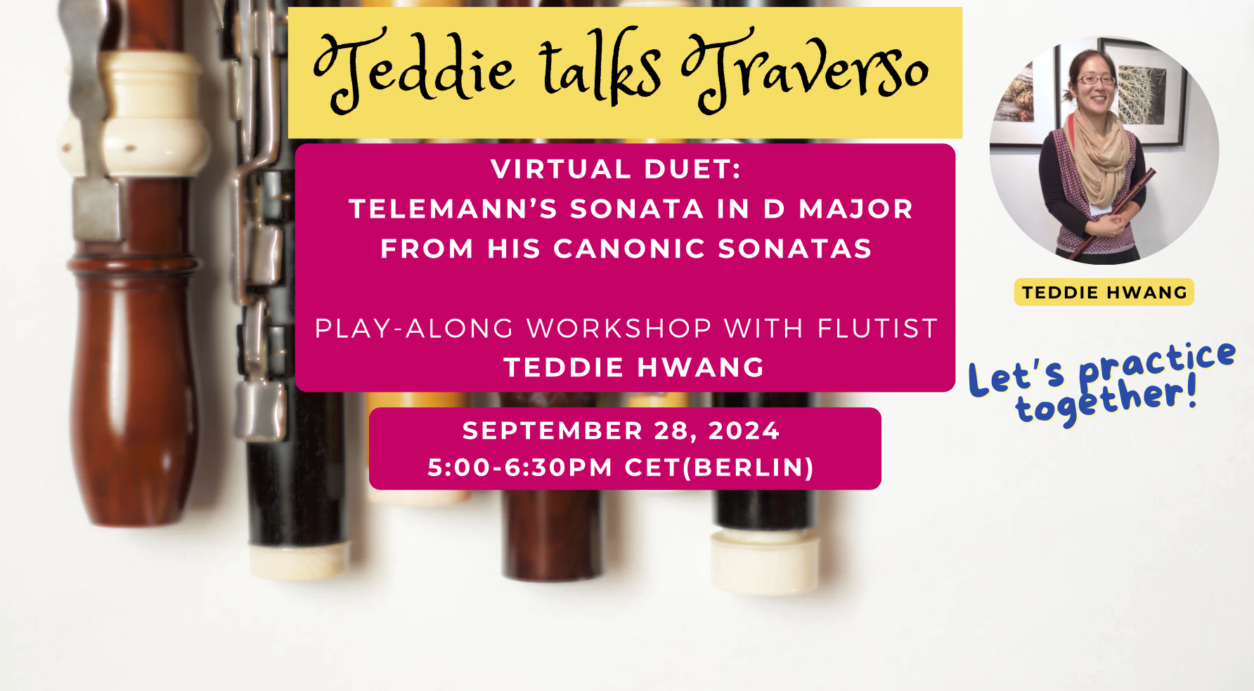 Teddie Talks Traverso - "Duet Play-Along: Telemann's Canonic Sonata in D major"